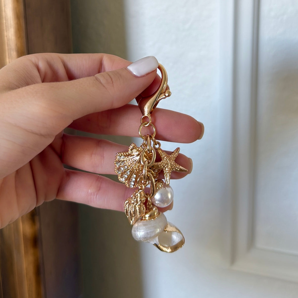 Sea shell bag charm