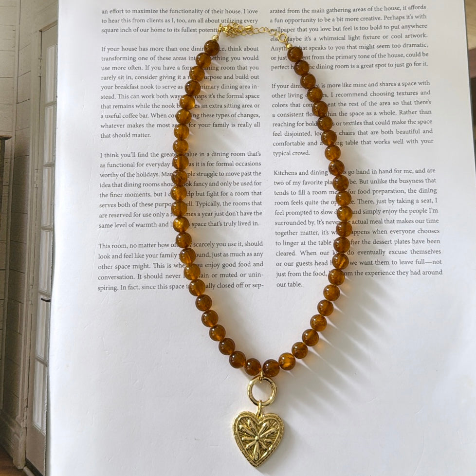 Camel necklace with heart