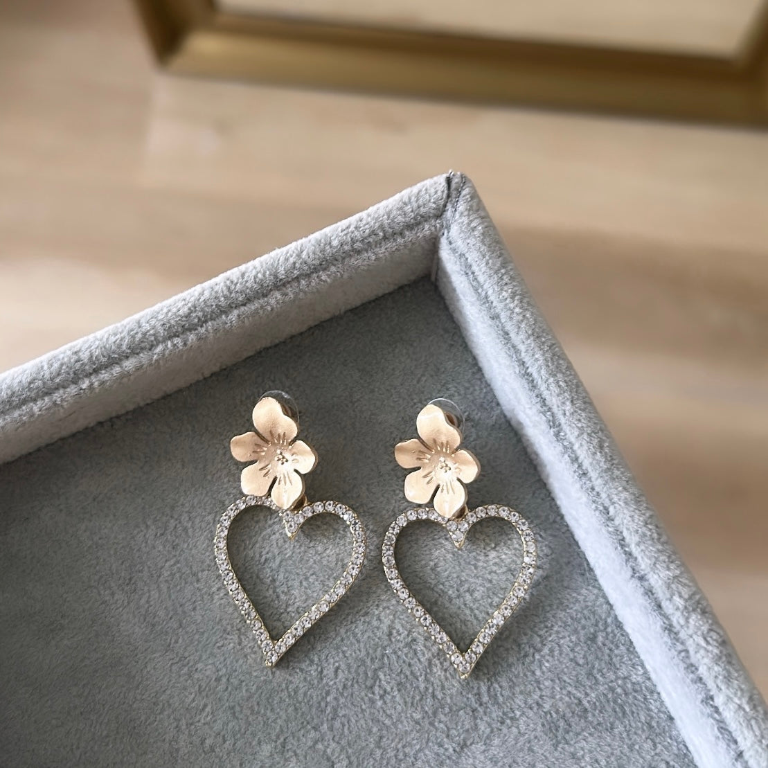 Clear earrings