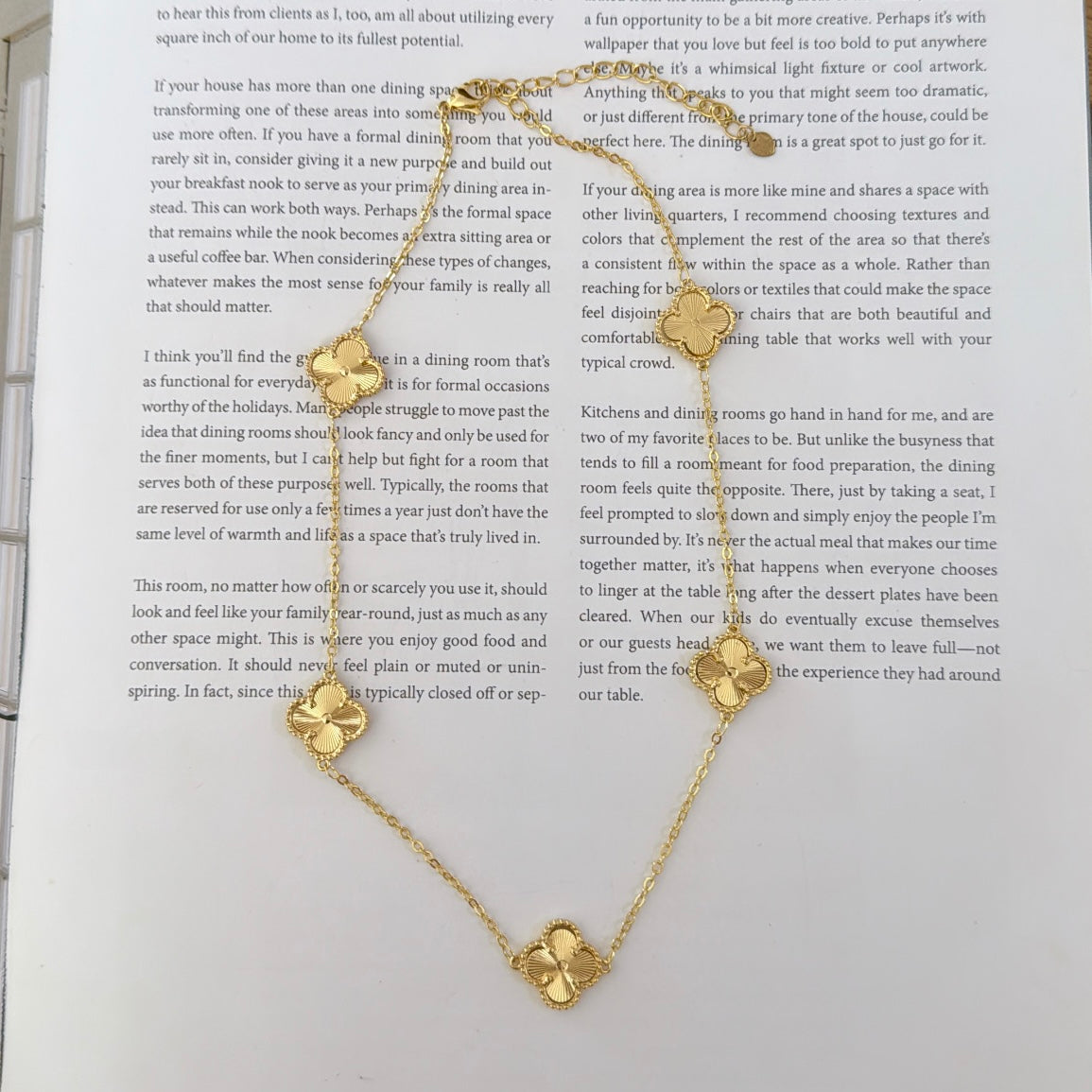 Gold flower necklace