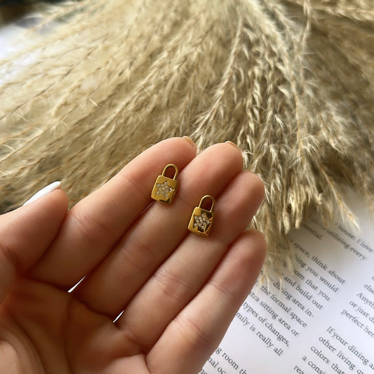 Padlock earrings