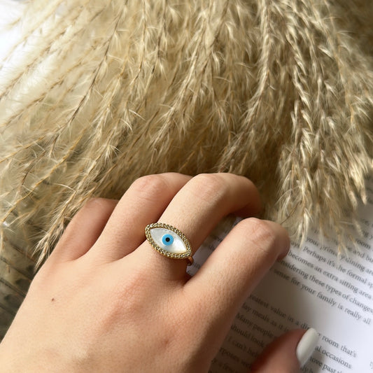 Blue eye ring