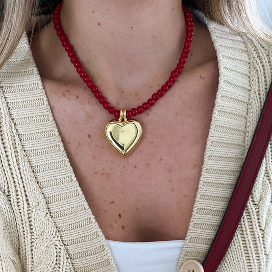 Golden heart necklace