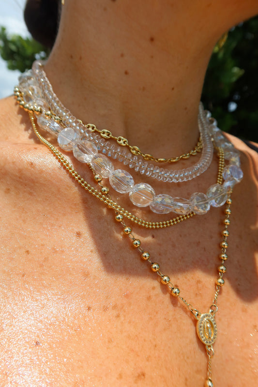Clear necklaces