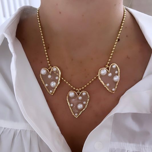 Pearl heart necklace