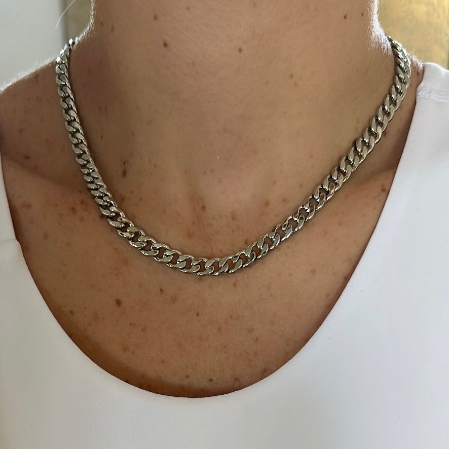 Cuban link silver chain