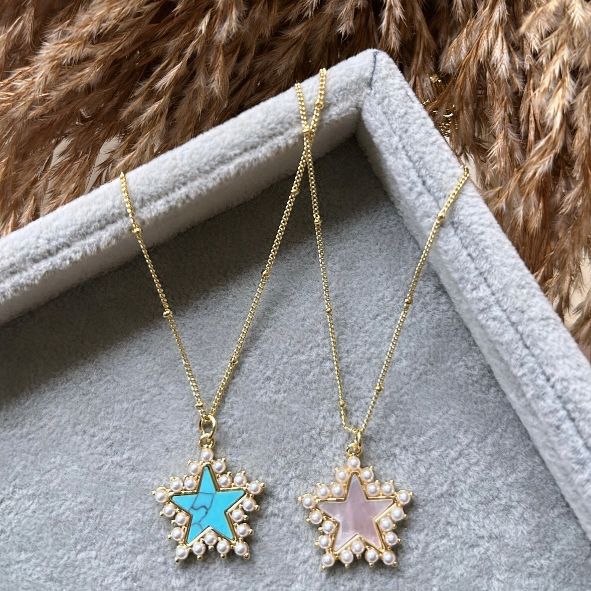 Pearl star necklace