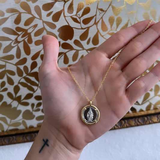 Silver - golden necklace
