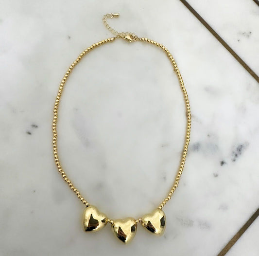 Collar de corazones (grandes)