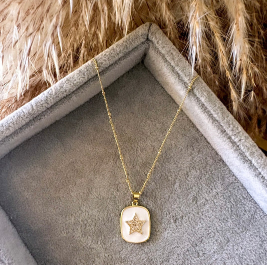 White star necklace